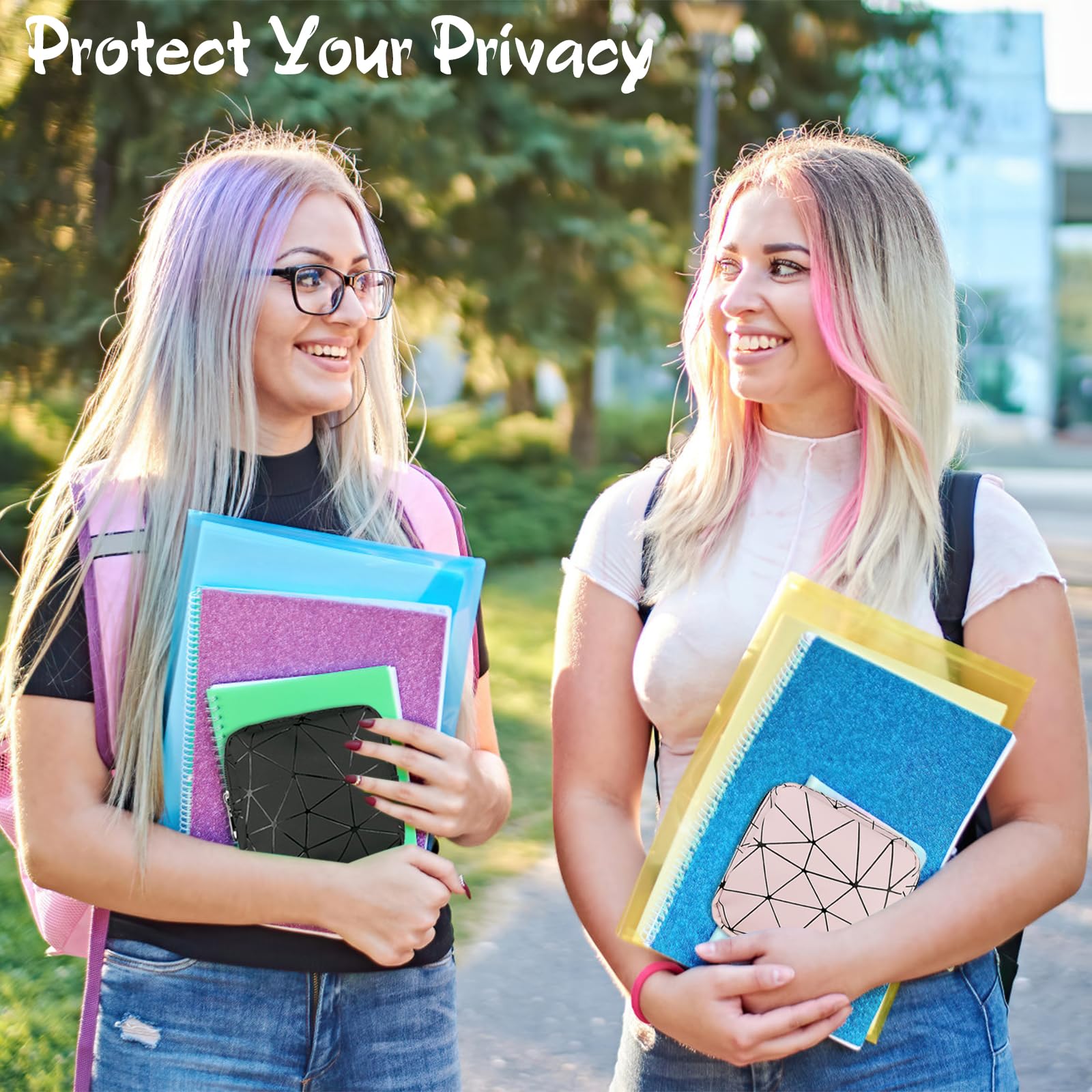 Yazabai Sanitary Napkin Storage Bag Pouch 4PCS Pads and Tampons Bags Pouches Portable